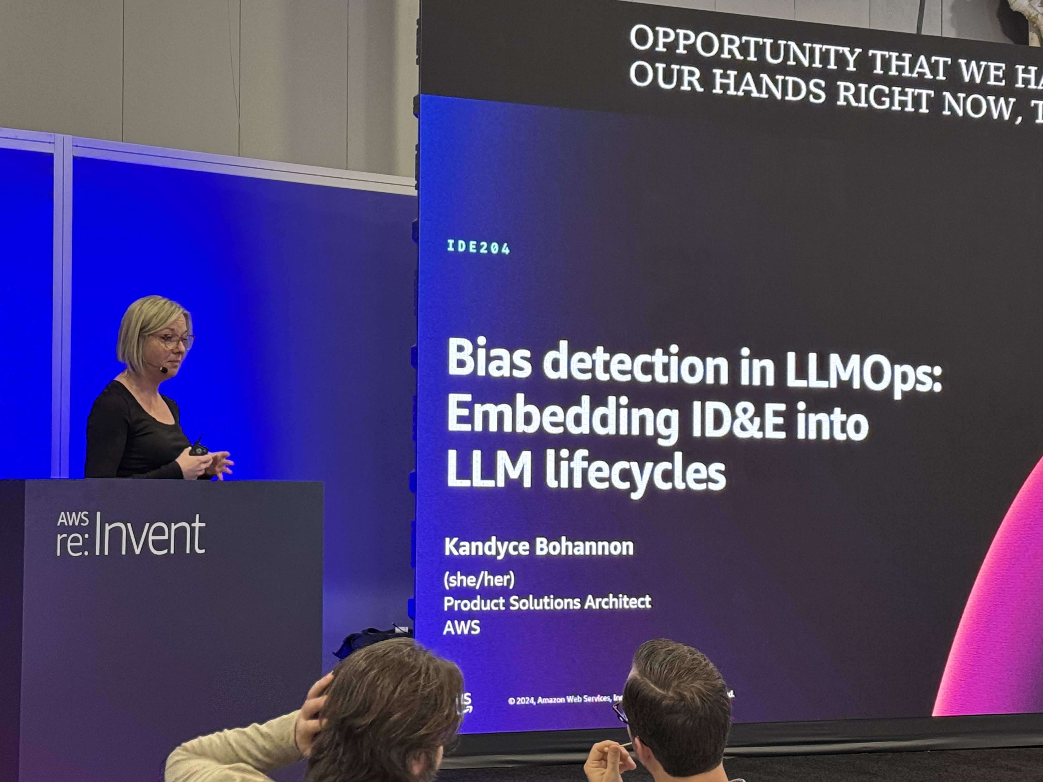 Speaking at re:Invent on Bias Detection in LLMOps
